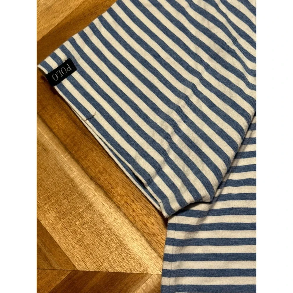Men's Polo Ralph Lauren Golf Pima‎ Polo Shirt Sz XL Striped Blue Stretch Lisle